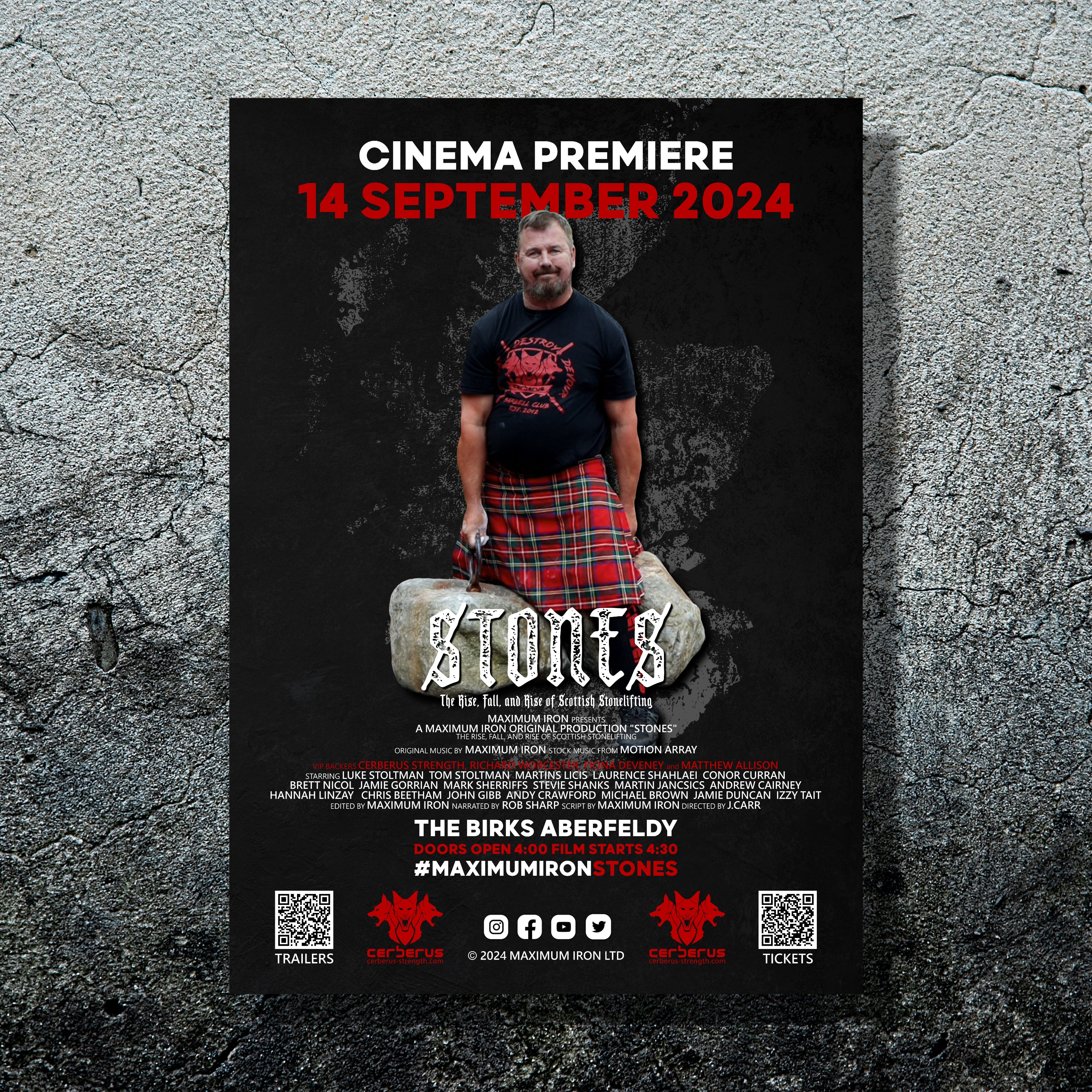 STONES Cinema Premiere Poster (A2)